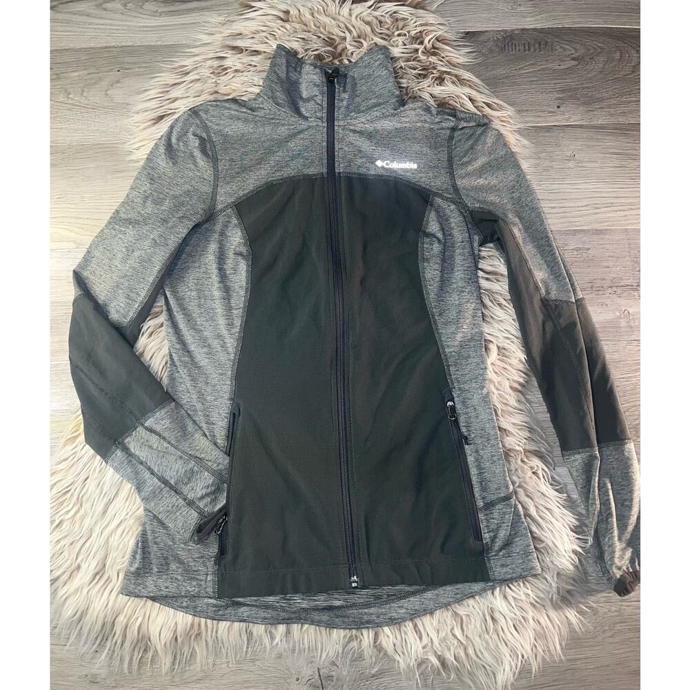 Columbia women’s black & grey active wear zip up sweater